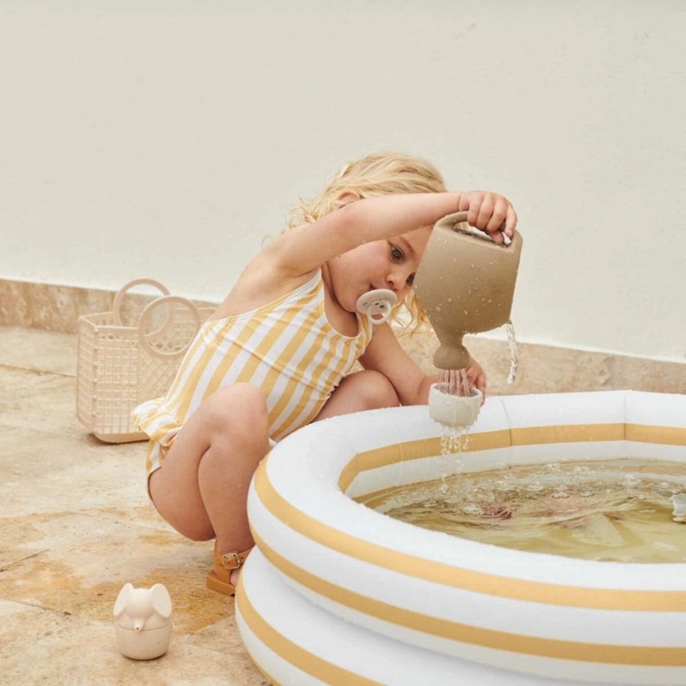 Kids Inflatable Pool with Yellow Stripes - Brand